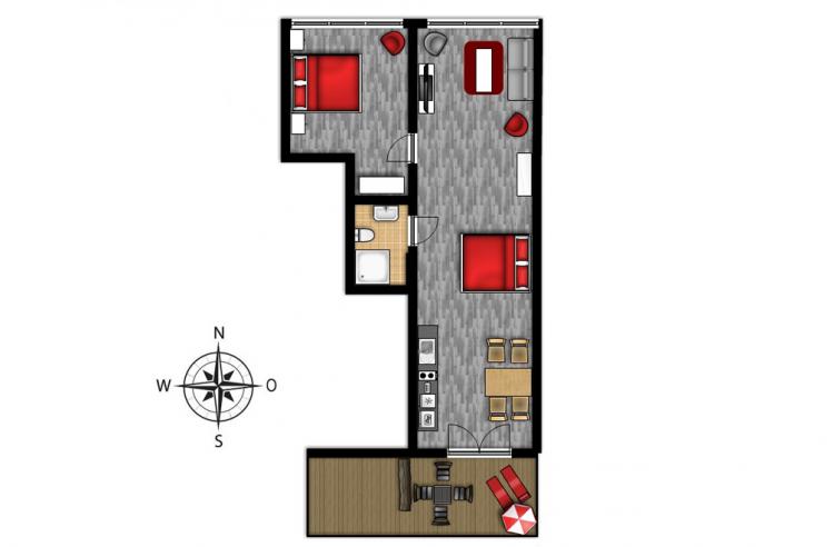 Am Rundsteg Whg. 10 - 1.OG 53m² - 2-6 Pers Bild: 8 Am Rundsteg Whg. 10 - 1.OG 53m² - 2-6 Pers Bild: 8