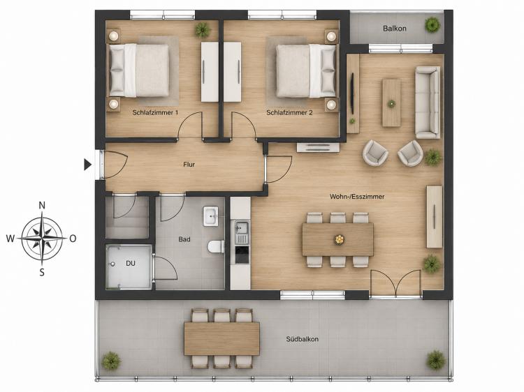 Am Rundsteg Penthouse 11 - 2.OG 80m² - 2-6 Pers Bild: 9 Am Rundsteg Penthouse 11 - 2.OG 80m² - 2-6 Pers Bild: 9